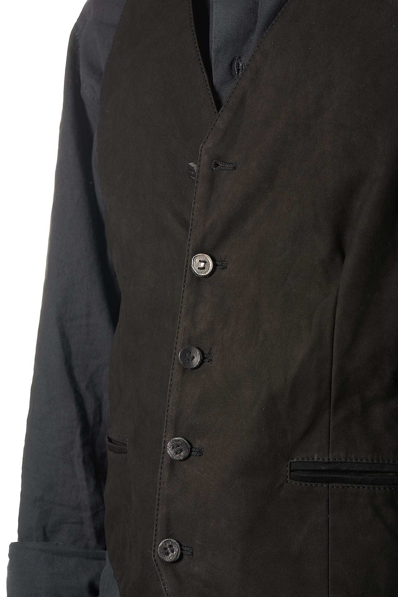 DANIELE BASTA LEATHER AND SILVER JACKET 